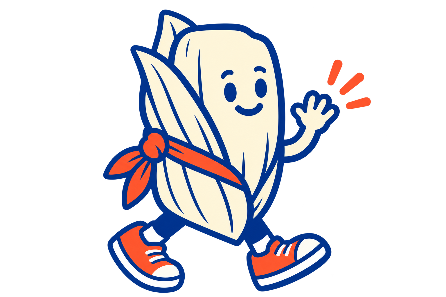 Our smiling tamalito mascot, ready to meet Kansas City